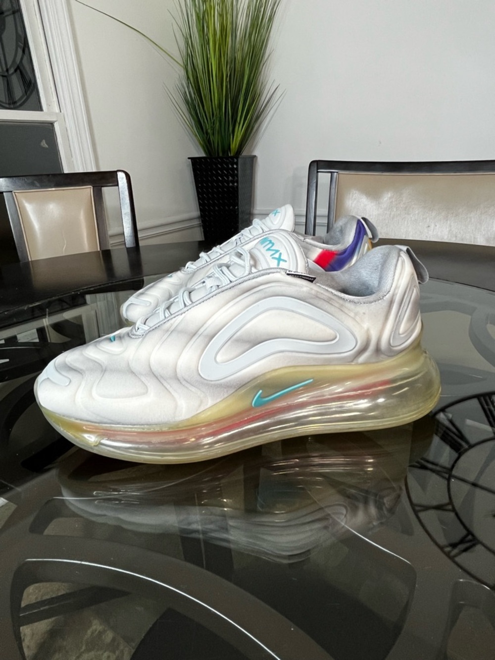 NIKE Air Max 720 Pride Wolf
Gray Teal Nebula Pink
 Shoes Mens 8.5